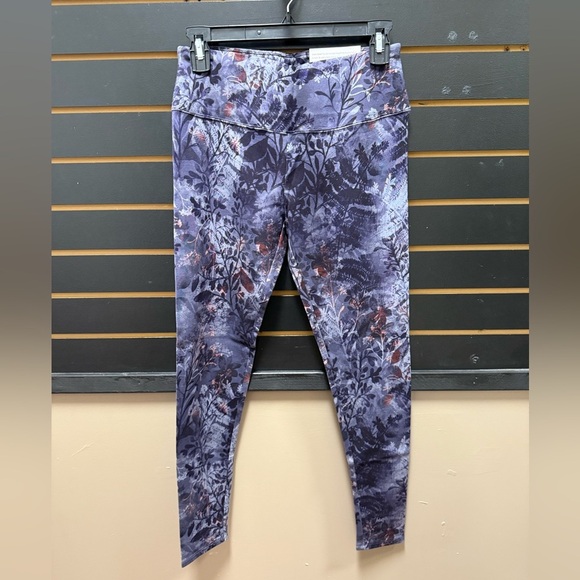 Soft Surroundings Purple Botanical Ankle Leggings NWT – XS Stretch Comfort - Picture 1 of 3